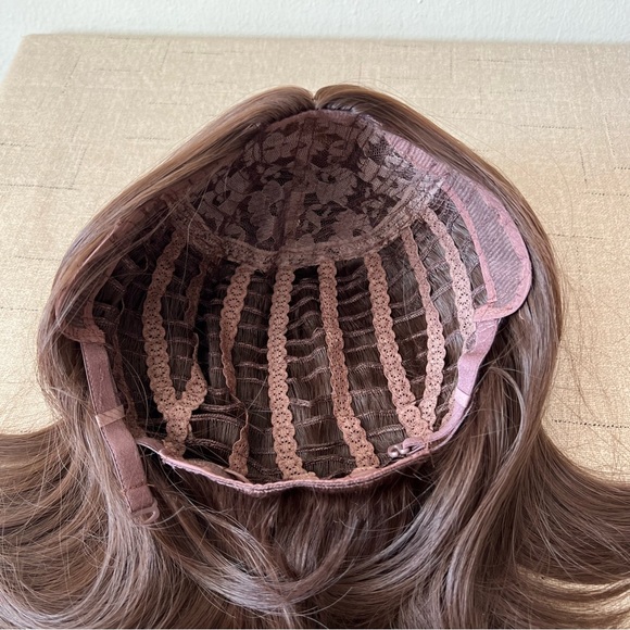 12” Brown Natural Looking Middle Parted Short Synthetic Heat Resistant Wig - Picture 7 of 13